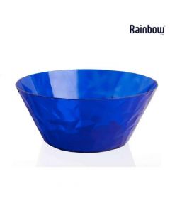 زبدية كريــــستال 1909 سلطة كريستال باللون الأزرق - الأحمر - الشفاف Round bowl من رينبو
