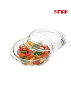 وعاء زجاجي - السعة 2.5 ليتر - قياس 29 سنتيمتر - مقاوم للحرارة  glass bowl من سيماكس
