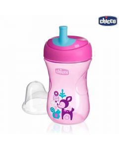 كوب الشرب المتطور للأطفال 266 مل - زهري من 12شهراً وما فوق Chicco - Advanced Cup 266ml - Pink من شيكو