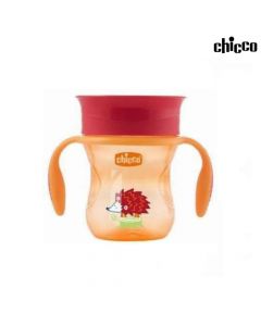 كوب شرب الأطفال بيرفكت برتقالي 12 شهر ومافوق Chicco 360 ml Perfect Cup من شيكو