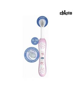 فرشاة أسنان أطفال لون زهر 6-36 شهراً Chicco Toothbrush - Pink من شيكو