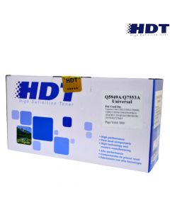 محبرة، خرطوشة حبر، لون الحبر: اسود، طباعة: 3000صفحة، رقم الموديل: Q5949A/Q7553A Universal، متوافقة مع الطابعة: HP LaserJet-2015DN ، من HDT