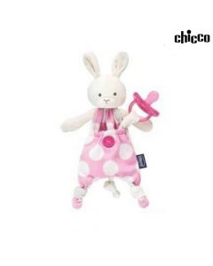 لعبة أرنب وحامل لهاية زهر Chicco - Pocket Buddies - Girl من شيكو