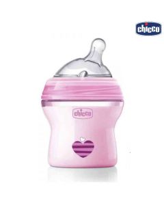 رضّاعة الأطفال ناتشورال فيلينغ سعة 150- لون زهر لحديثي الولادة (Chicco Naturalfeeling Bottle 0m+150ml (Pink من شيكو