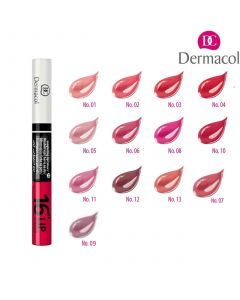 أحمر الشفاه الدائم - كولور H16 - طويل الأمد DERMACOL 16H Lip Colour - Longlasting من ديرماكول