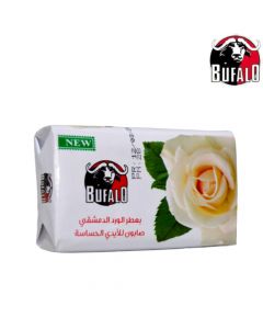 صابون بوفالو BUFALO للايدي الحساسة، بعطر الورد الدمشقي، الوزن: 125 غرام، من بوفالو