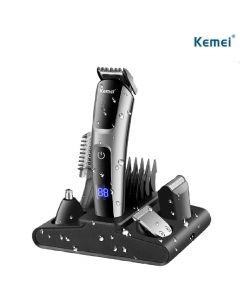 ماكينة قص الشعر الكهربائية، شاشة LED، رقم الموديل: Kemei KM-675، عدد القطع: 12 قطعة، من KEMEI  