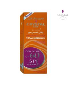 واقي شمسي SPF 60 مع كريم أساس -50 مل- Crystal Line Sunscreen with foundation من كريستال لاين