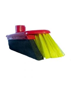 مكنسة بلاستيك- مع قشاطة في الطرف- ملونة- متعددة الاستخدامات
