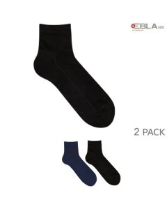 جوارب رجالية قصيرة رياضية أسفلها بشكير- 2 زوجين-رقم الموديل:T210PR- متعددة الألوان-Eblasox trainer basic socks half terry من إيبلاسوكس
