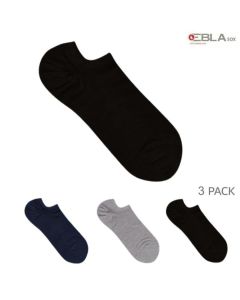 جوارب قصيرة رياضية رجالية 3 أزواج -رقم الموديل:2916PR -متعددة الألوان- Eblasox trainer basic socks من إيبلاسوكس