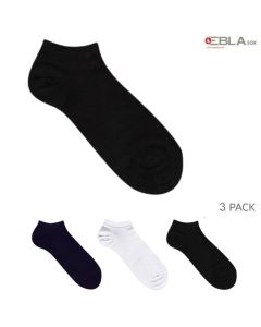 جوارب قصيرة رياضية رجالية 3 أزواج-رقم الموديل:602PR -متعددة الألوان- Eblasox trainer basic socks من إيبلاسوكس