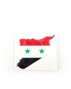 لصاقة سيليكون علم سوريا خريطة