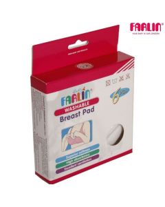واقيات منع تسرب الحليب-6 قطع- لون أبيض- Farlin Washable Breast Pad من فارلن