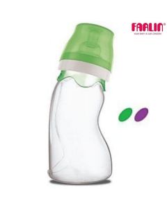 بيبرونة رضّاعة أطفال سيليكون مع حلمة سيليكون 240 مل - منذ الولادة - لون (أخضر+موف) Farlin Silicone Milk Bottle 240ml NF-901 من فارلن
