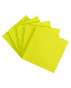 ورق ملاحظات، شكل مربع، 5 أقسام، قياس: 76×76مم، لون اصفر، رقم الموديل: LP.6951، من Zero Miss