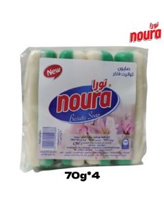 Nora Soap 70 g صابون عدد 4 صابونات من نورا أخضر - 70 غرام - من نورا