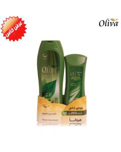 عرض خاص شامبو بخلاصة زيت الزيتون لجميع أنواع الشعر - 400 مل + هدية 200 مل مجاناً - Oliva Shampoo Oliva من أوليفا