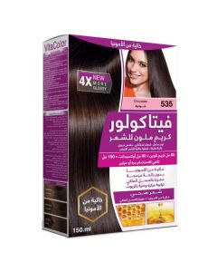 صبغة فيتاكولور خالية من الأمونيا-شوكولا 535- VitaColor 4XGlossy Hair Color Cream 150ml من فيتاكولور