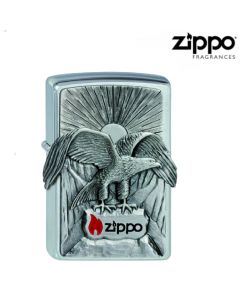 قداحة سجائر زيبو- لون فضي- تصميم نسر- من ZIPPO