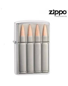 قداحة سجائر زيبو- لون فضي - تصميم  رصاصات- من ZIPPO