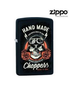 ولاعة بنقش HAND MADE-لون أسود -Zippo Lighter Black Matte من زيبو