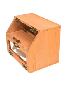 صندوق خبز وكيك - خشب زان - لون بني خشبي