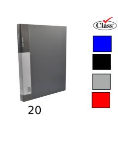 ألبوم صناعي عدد الشفافيات A4-20  -متعدد الألوان -CLASS A4 Industrial Album -من كلاس