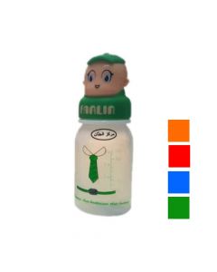 ببرونة بغطاء رأس لعبة-متعددة الألوان-السعة125 مل-3شهور ومافوق- Farlin Feeding Bottle 4OZ PER-858-125ml من فارلن