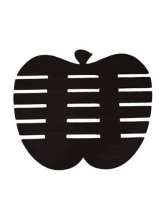 كوستر خشبي، للاواني الساخنة، لون بني، شكل تفاحة