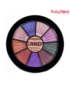 مجموعة ظلال العيون دائرية كاندي -02- ROUND SHADOW PALETTE Candy- RUBY ROSE من روبي روز