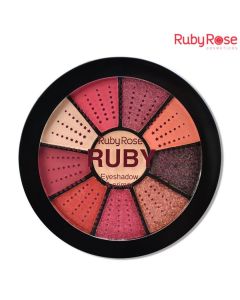 مجموعة ظلال العيون دائرية روبي -08- ROUND SHADOW PALETTE Ruby - RUBY ROSE من روبي روز