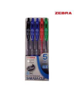 طقم قلم ساراسا كليب - ملون - قياس 0.5ملم  -ZEBRA Sarasa Clip Pen Set- من زيبرا