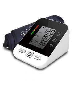 جهاز الكتروني ناطق لقياس ضغط الدم الساعدي ورصد معدل ضربات القلب -WHO CK-A158 - لون أبيض