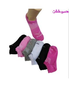 6 أزواج من الجوارب القصيرة البناتية (نايك Dri-Fit)-متعددة الألوان-(سوكيت) Piece 6 Girl Low Cut Cotton Ankle Socks من صوفان