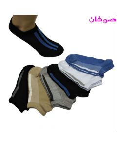 6 أزواج من الجوارب القصيرة صبياني بخطوط مقلمة -متعددة الألوان- (سوكيت) Piece 6 Boy Low Cut Cotton Ankle Socks من صوفان