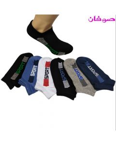 6 أزواج من الجوارب القصيرة صبياني Sport -متعددة الألوان- (سوكيت) Piece 6 Boy Low Cut Cotton Ankle Socks من صوفان