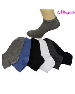 6 أزواج من الجوارب القصيرة الرجالية سادة -متعددة الألوان- (سوكيت) Piece 6 Man Low Cut Socks من صوفان