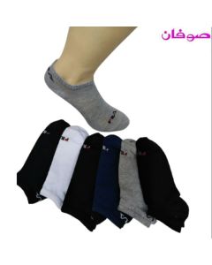 6 أزواج من الجوارب القصيرة الرجالية FILA -متعددة الألوان-(سوكيت) Piece 6 Man Low Cut Socks من صوفان
