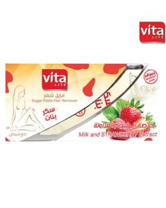 مزيل للشعر سكر بنات vita Lite - بخلاصة الحليب والفراولة -200 غرام- من فيتالايت