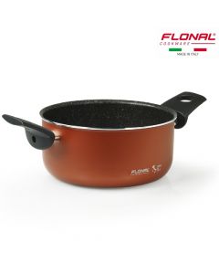 طنجرة بيبيتا جرانيت -سعات مختلفة -لون أحمر - Flonal Cookware Cookpot, Pepita Granite Red من فلونال